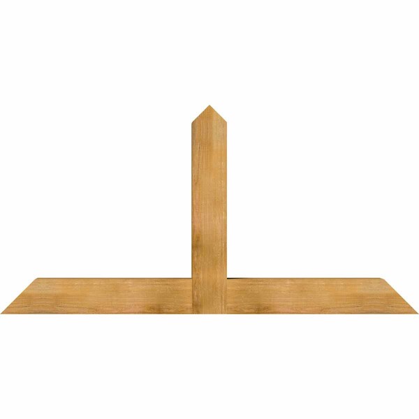 Ekena Millwork Portland Rough Sawn Timber Gable Bracket, Western Red Cedar, 72"W x 36"H x 6"D x 6"F, 12/12 Pitch GBW072X36X0606POR00RWR - main